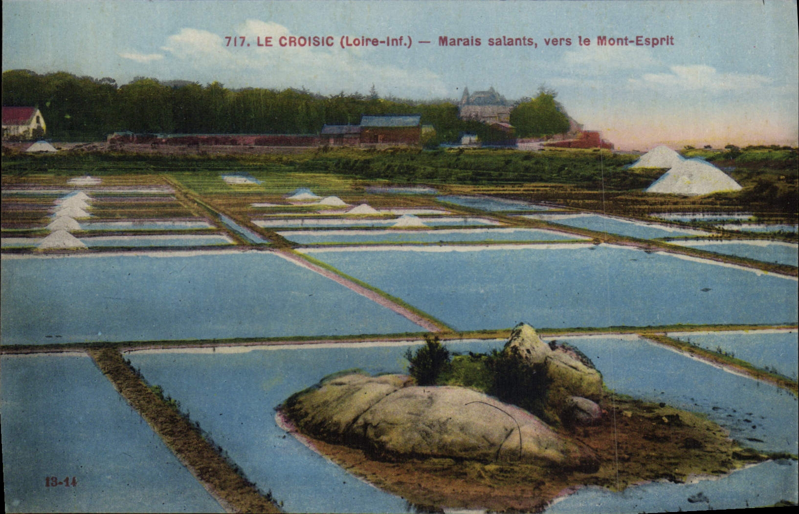 Le Croisic (Loire-Inf.) — Marais salants, vers le Mont-Esprit — F. Chapeau, éditeur Nantes