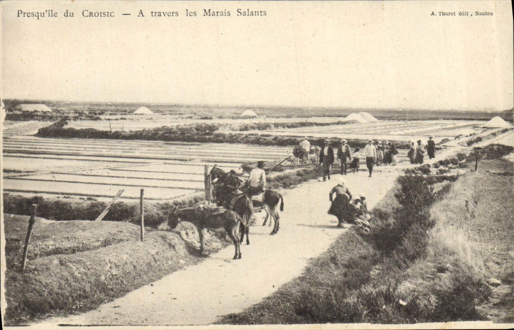 Presqu'île du Croisic — A travers les Marais Salants — A. Thuret édit, Nantes