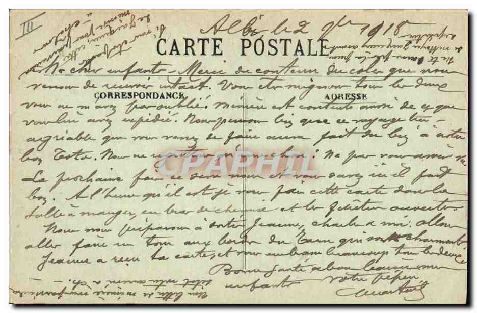 CPA Banque Albie Hotel de la Caisse d'Epargne  — Rückseite
