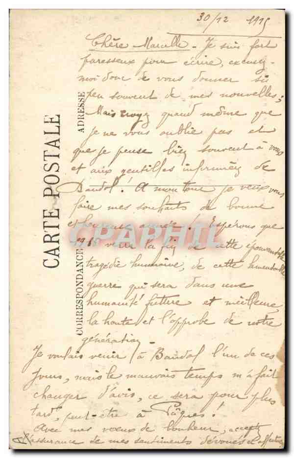 CPA Banque Alais La Caisse d'Epargne et le musee — Rückseite