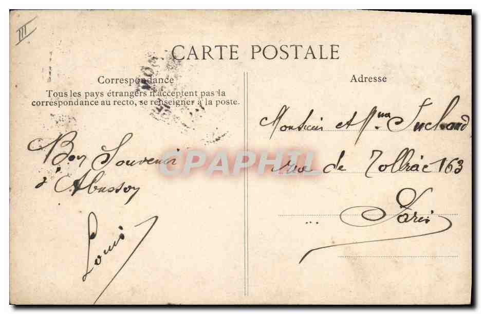 CPA Banque Caisse d'Epargne Aubusson  — Rückseite