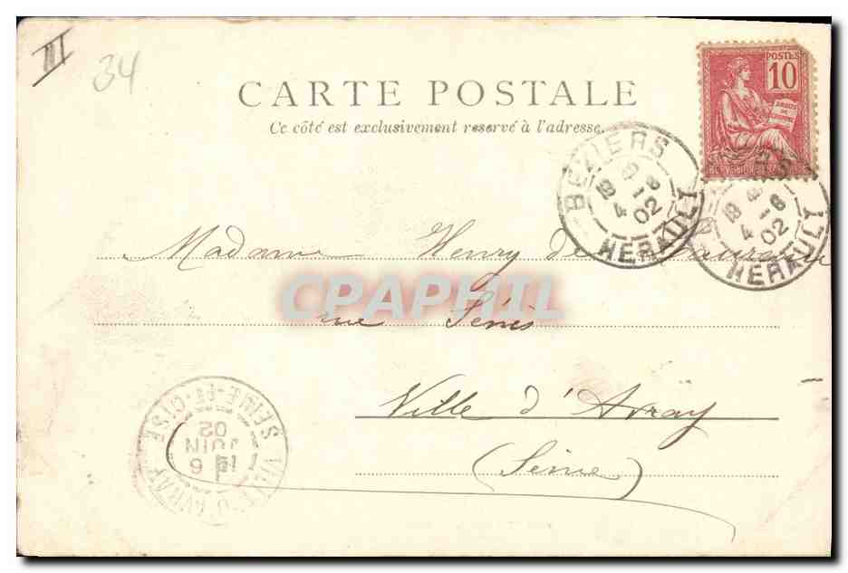 CPA Banque Caisse d'Epargne Beziers — Rückseite