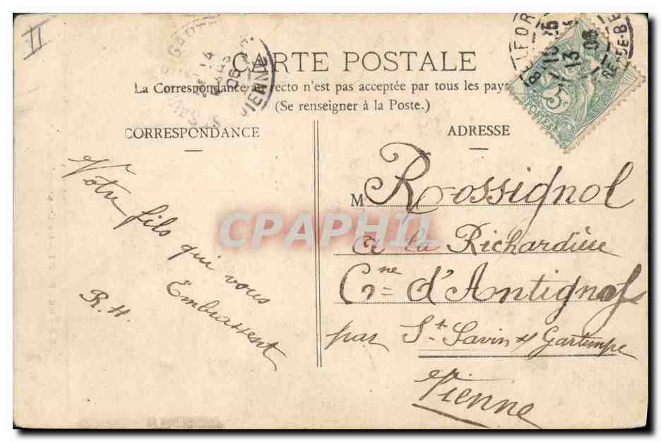 CPA Banque Caisse d'Epargne Belfort  — Rückseite