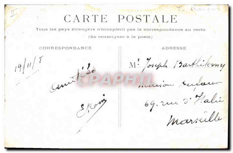 CPA Banque Caisse d'Epargne Bordeaux Tramway — Rückseite