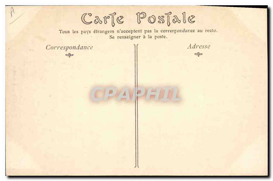 CPA Folklore Jeune fille de Granville — Verso