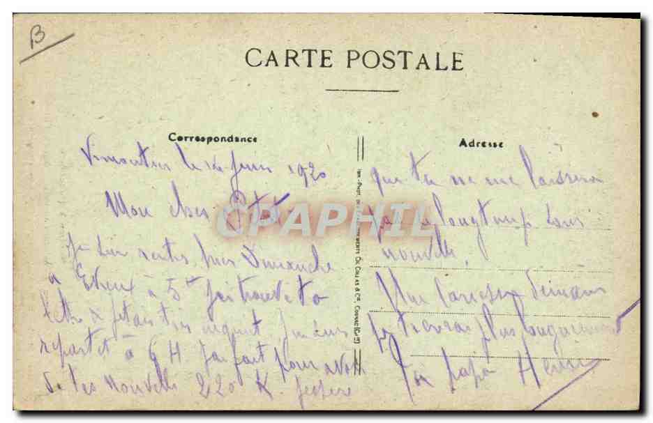 CPA Folklore L'etable Veau  — Verso