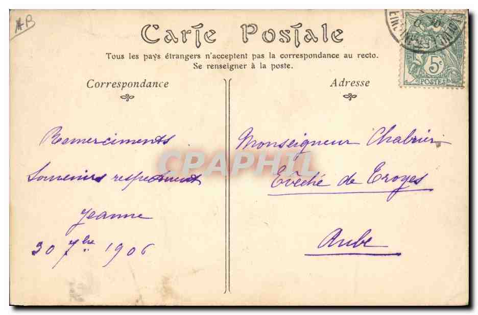 CPA Folklore Normande  — Verso