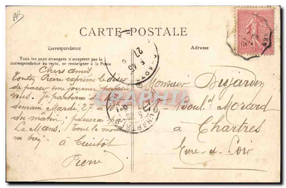 CPA Folklore Normandie La mere et l'enfant aux champs Cheal — Rückseite