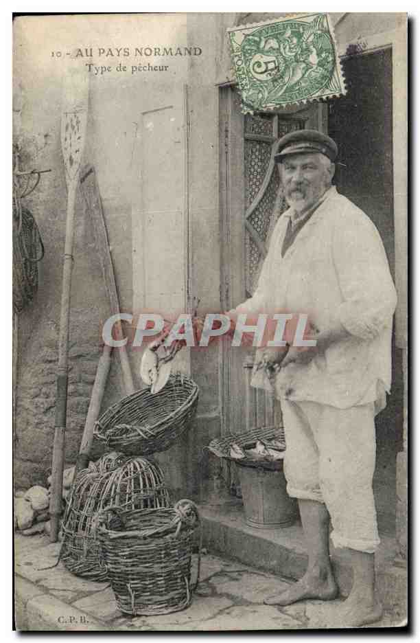 CPA Folklore Ay pays normand Type de pecheur Peche Homard 