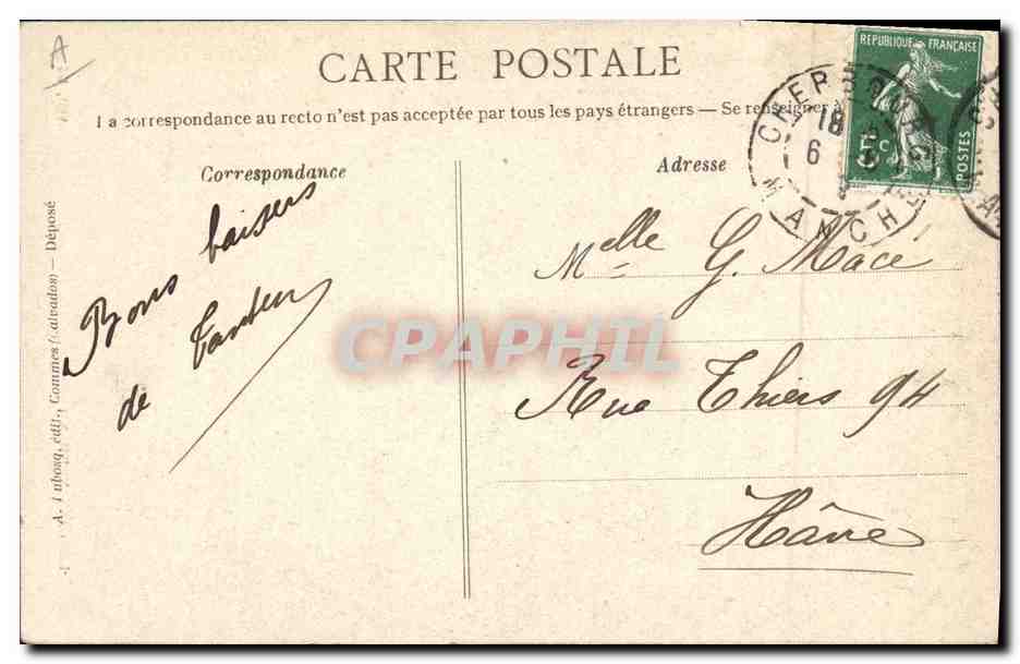 CPA Folklore Le gars normand — Verso