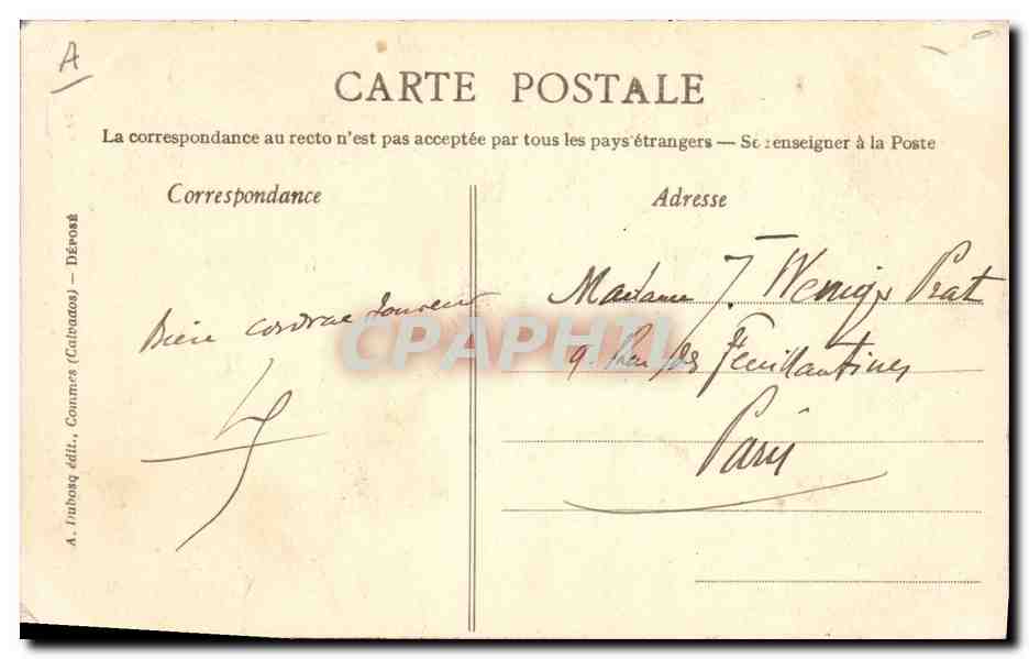 CPA Folklore Normandie  — Verso