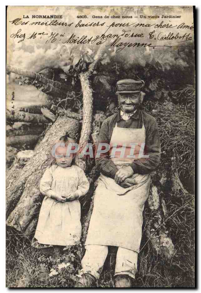 CPA Folklore Normandie Gens de chez nous Un vieux jardinier 