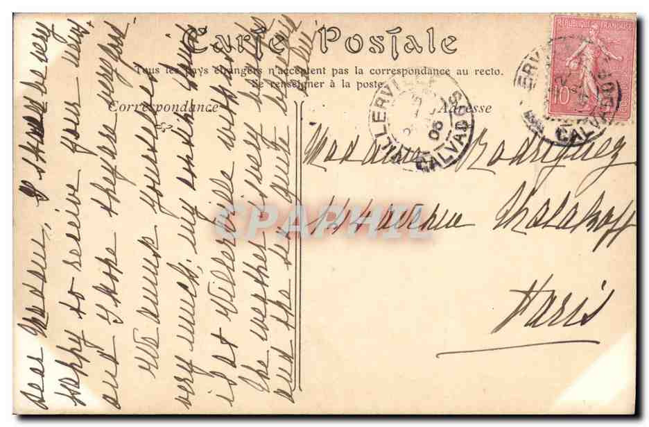 CPA Folklore Normandie Une ferme — Rückseite