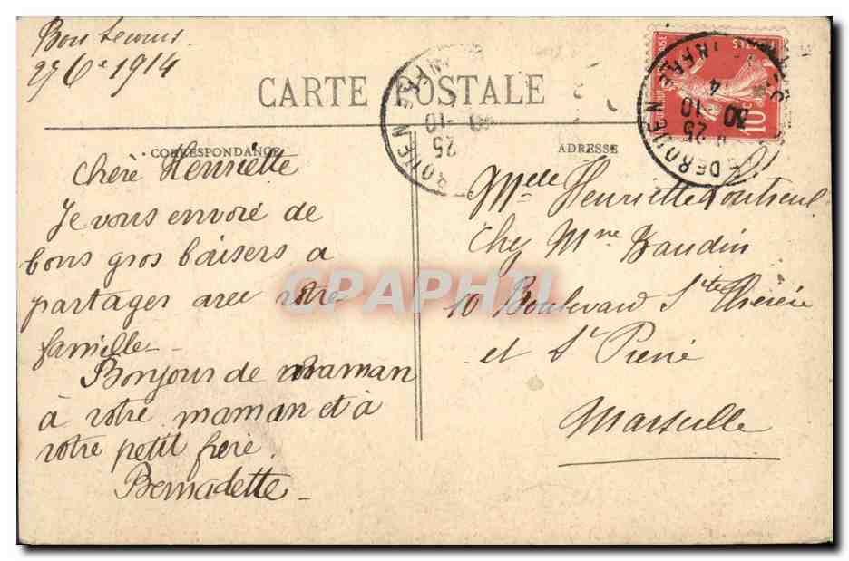 CPA Folklore Normandie Jeune paysanne normande Enfant — Verso