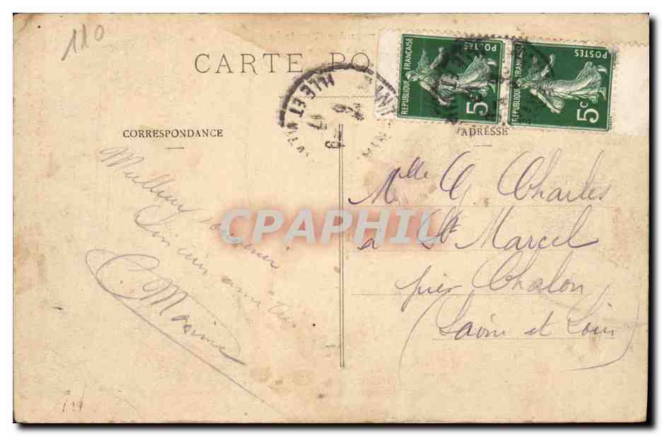 CPA Folklore Normandie Le battage du Sarrazin  — Verso