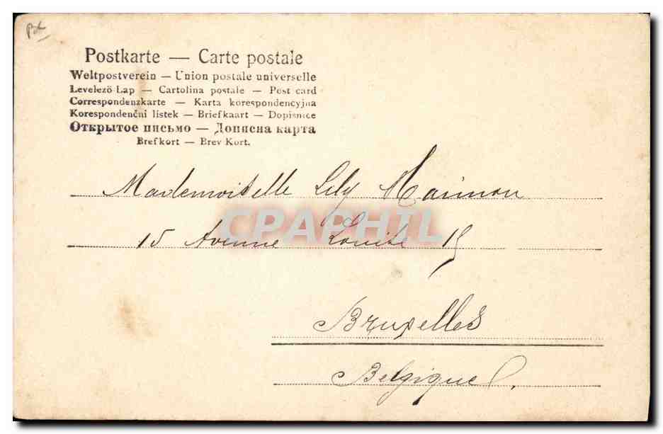 CPA Fantaisie Illustrateur Femme Mouton — Rückseite