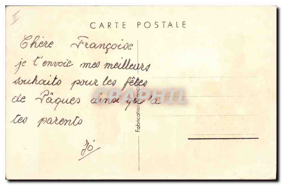 CPA Fantaisie Illustrateur Joyeuses Paques Enfants — Rückseite