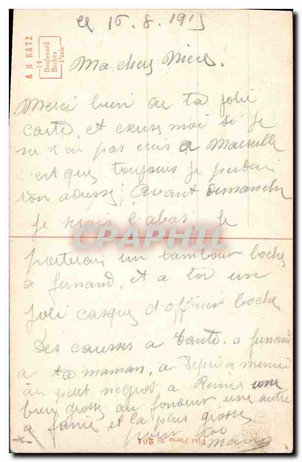 Guillaume pleure — Joffre rit — Albert Beerts — Verso