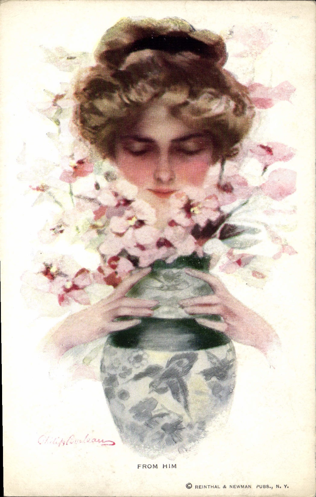 CPA Fantaisie Illustrateur Femme 