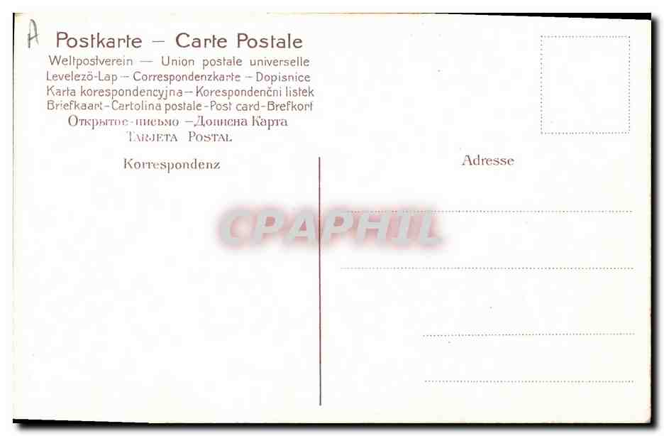 Jeune femme en robe fluide — Frederoger Uillet, B. — Éditeur : Union postale universelle — Rückseite