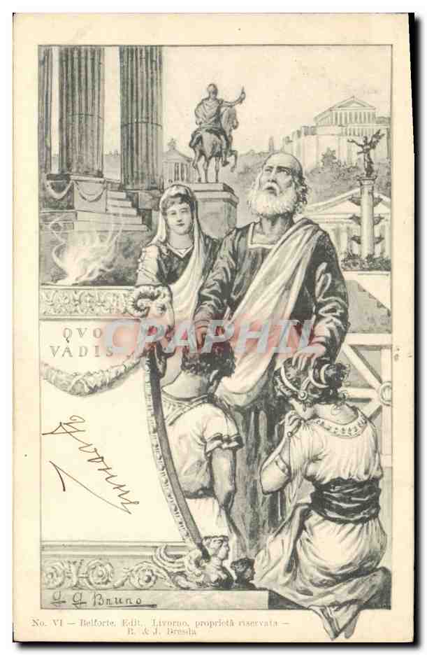 CPA Fantaisie Illustrateur Quo Vadis 