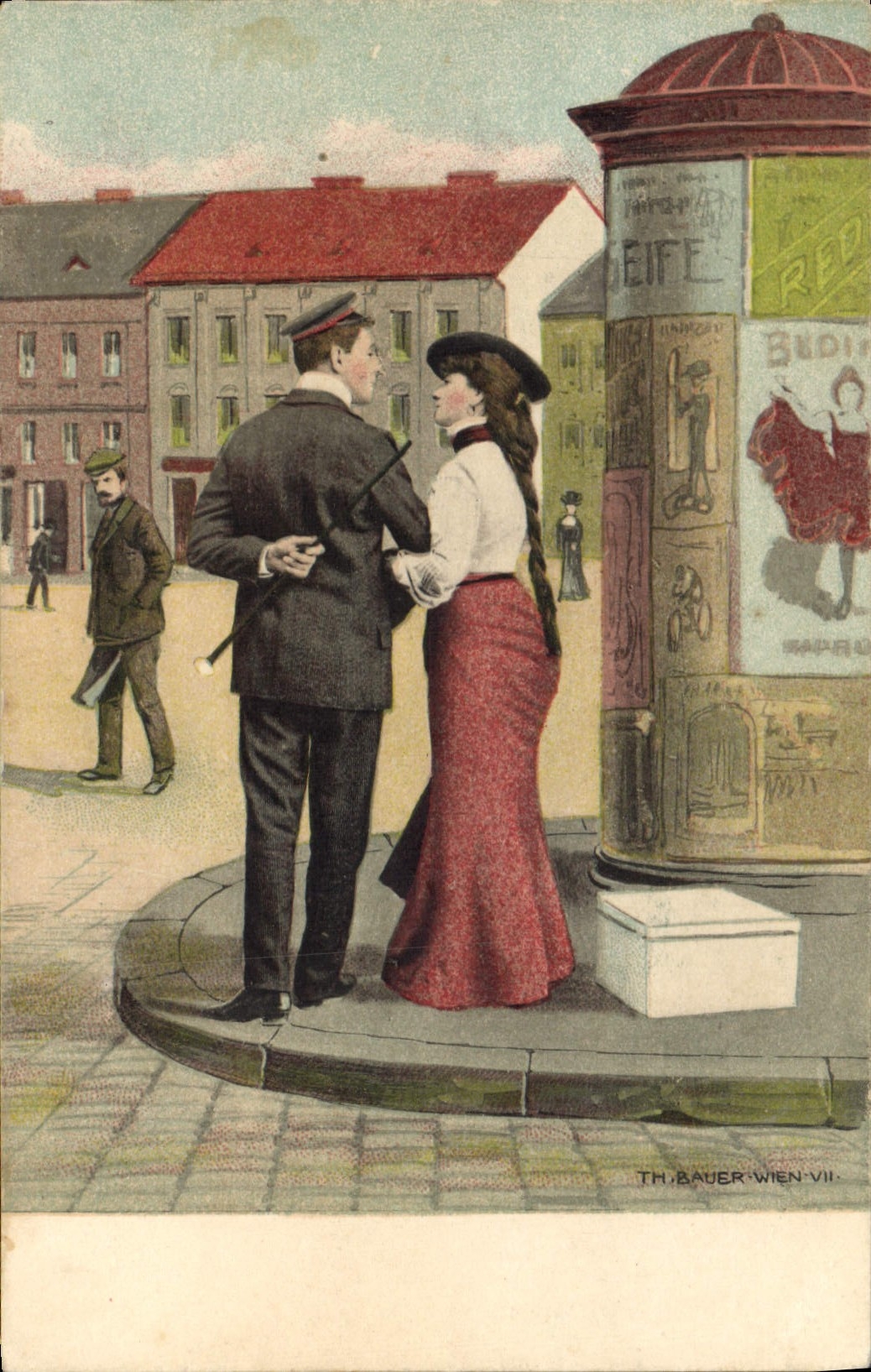 CPA Fantaisie Illustrateur Femme Wien Bauer 