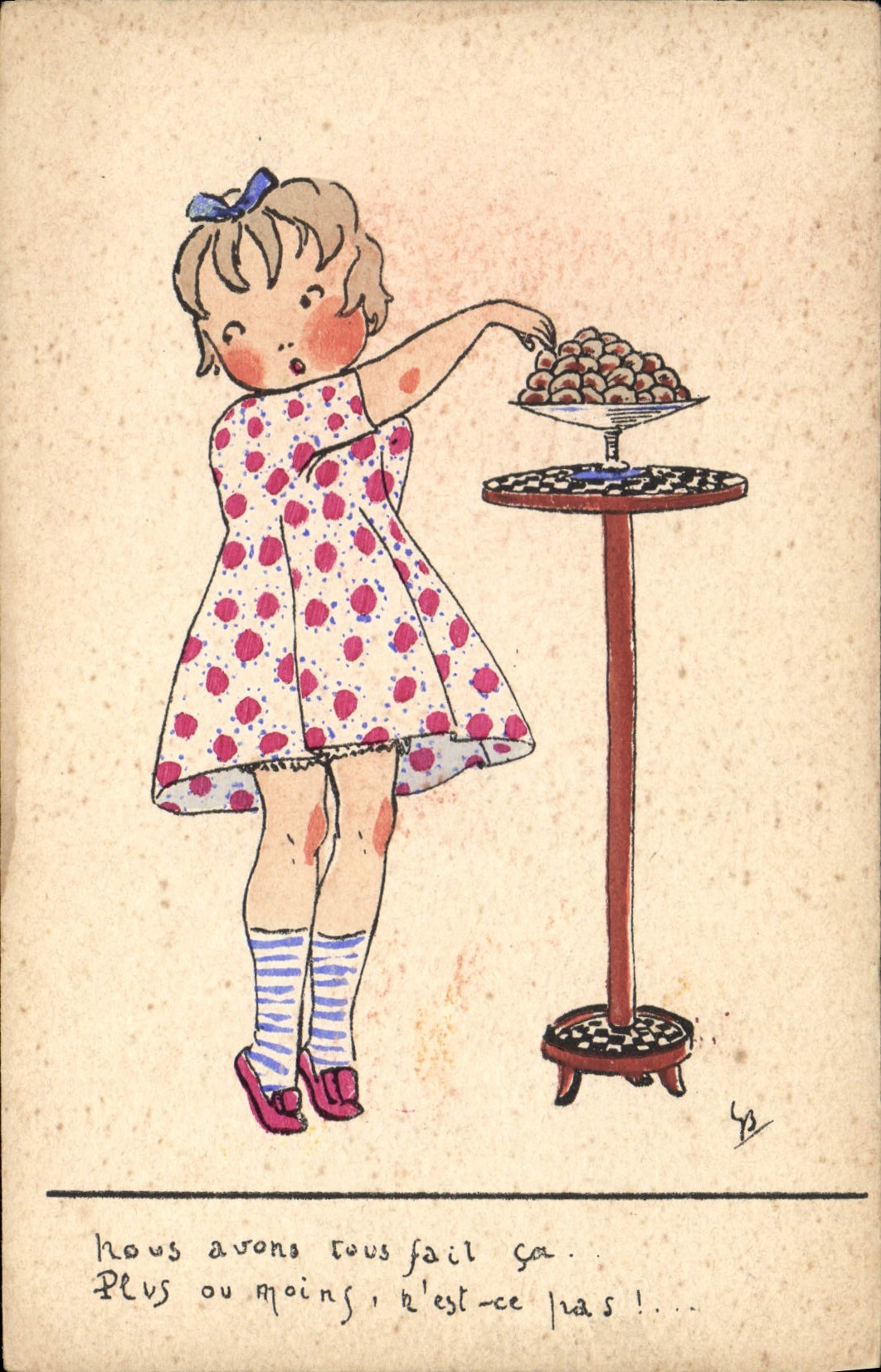 Fille jouant avec des fruits — éditeur Color, Paris, n° 193