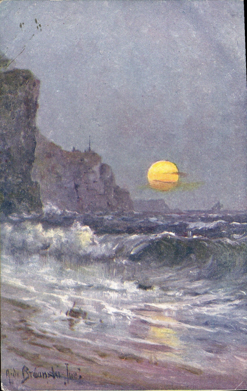 CPA Fantaisie Illustrateur Clair de lune