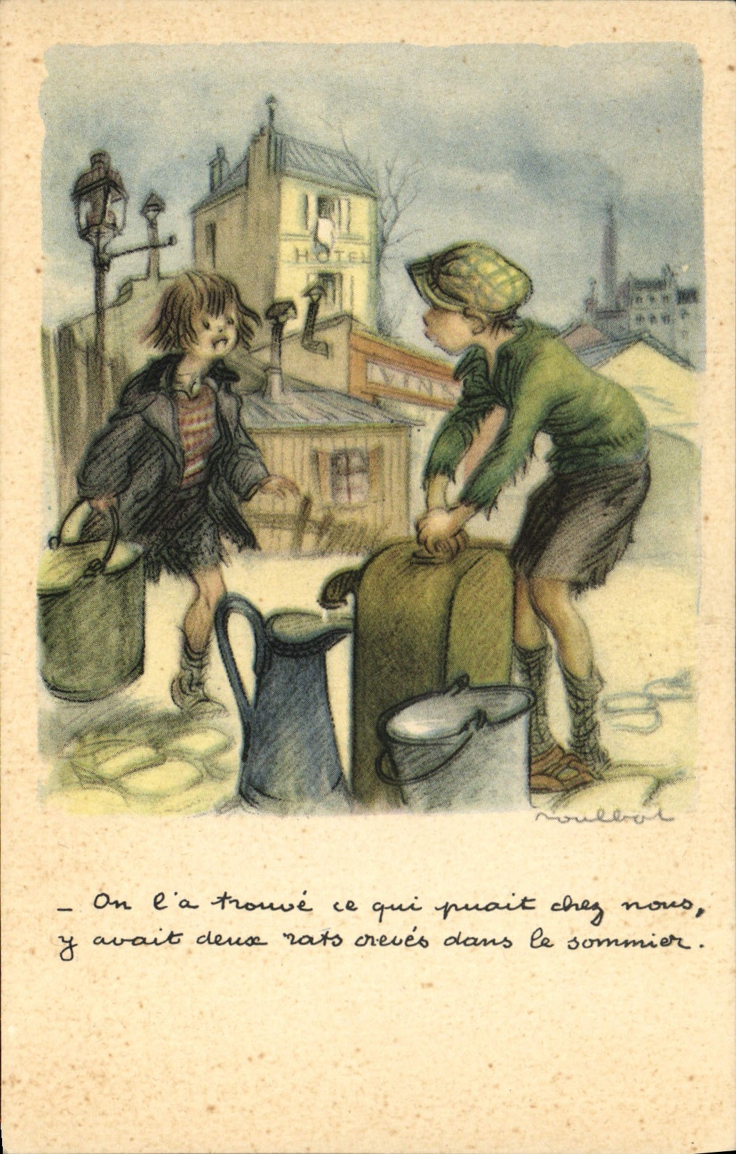 CPA Fantaisie Illustrateur Poulbot 
