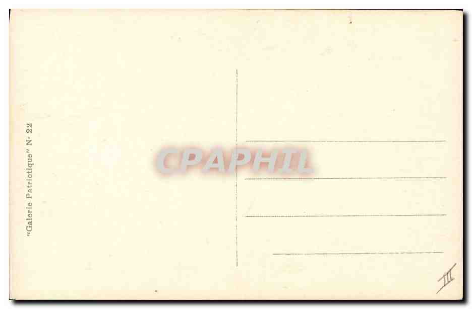 George V — Notre puissant allié — Cliché Bert, Paris, N° 22 — Verso