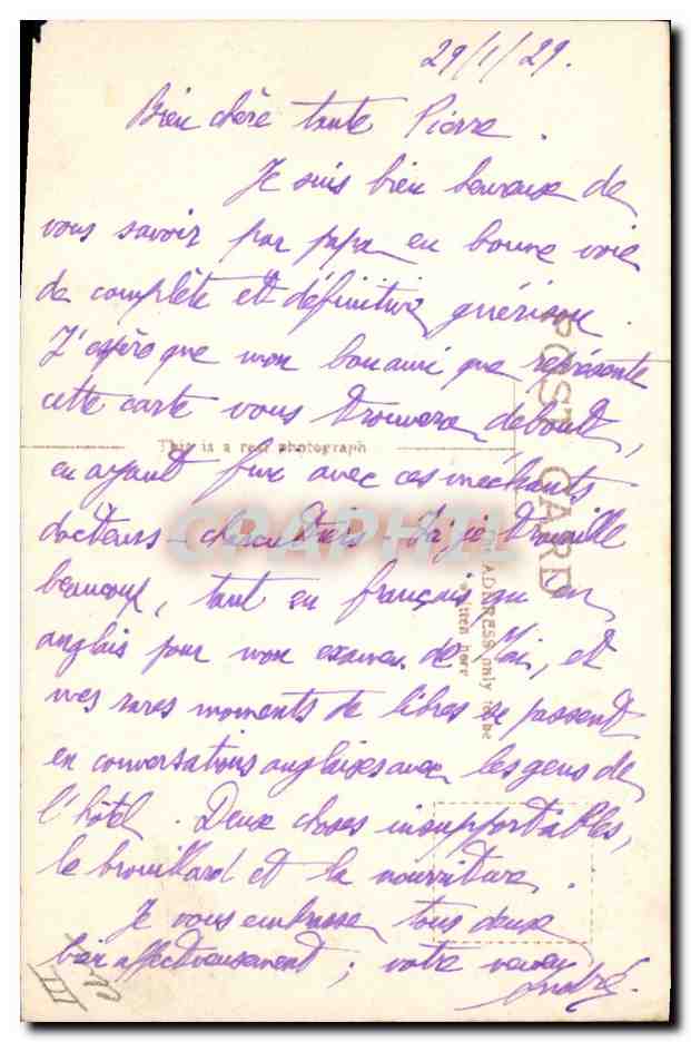 H.M. King George V à cheval — photographie officielle — série 27 — Verso