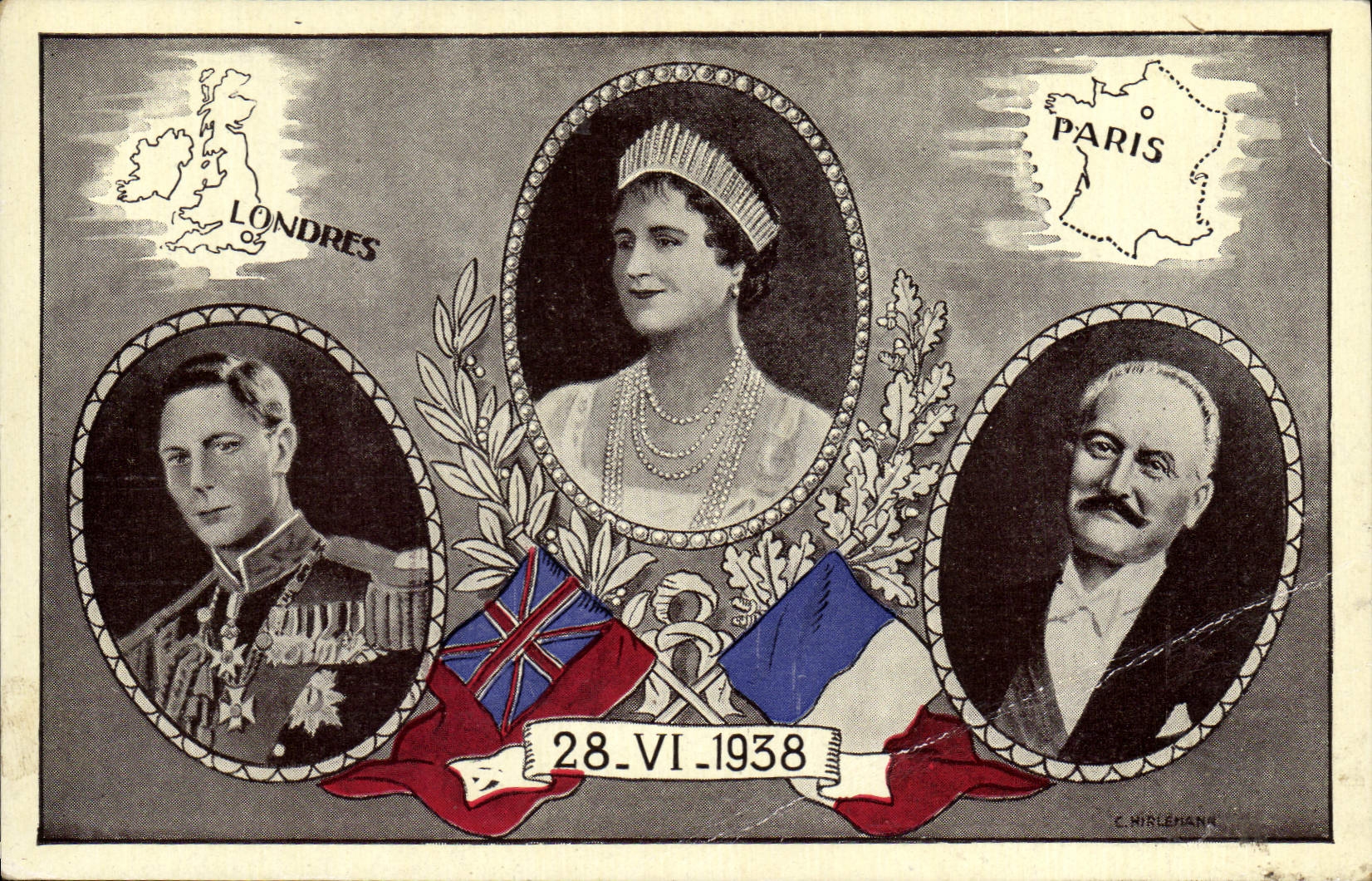 Royaume-Uni et France — Visite royale de la Reine d'Angleterre à Paris — C. HIRLEHARK