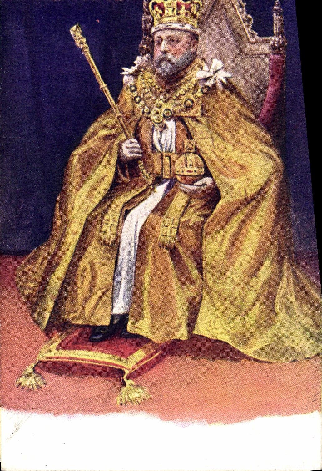 Roi Édouard VII — Couronnement — Raphaël Tuck & Sons, 'Coronation Souvenir' série 1920s