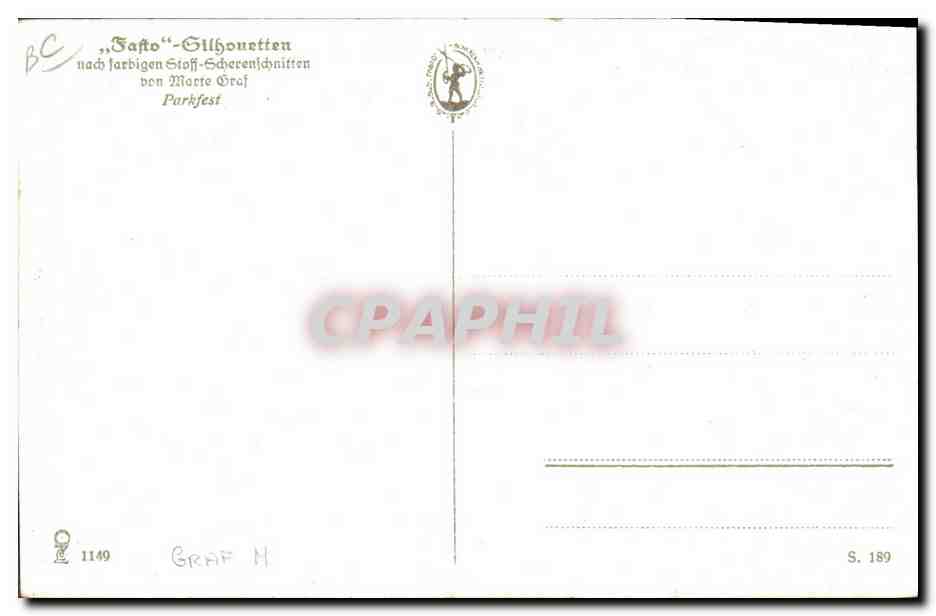 CPA Fantaisie Illustrateur Graf  — Rückseite