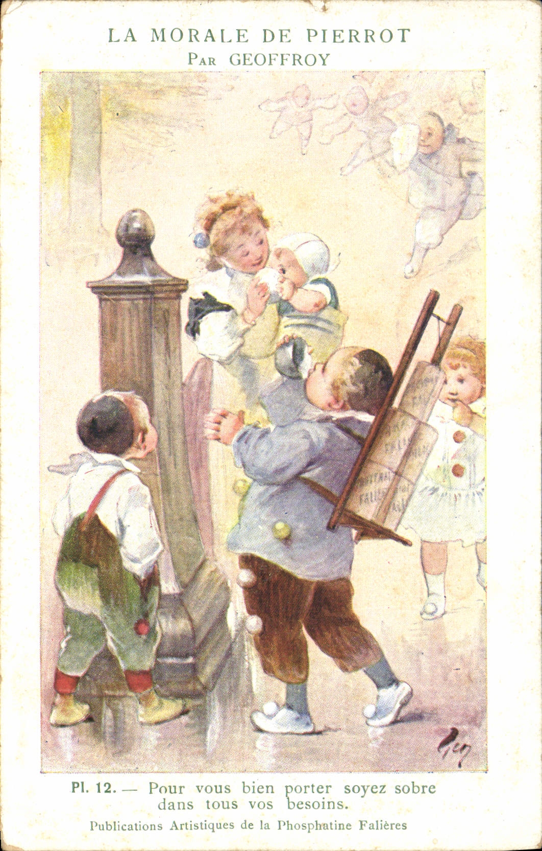CPA Fantaisie Illustrateur La morale de Pierrot Geoffroy 