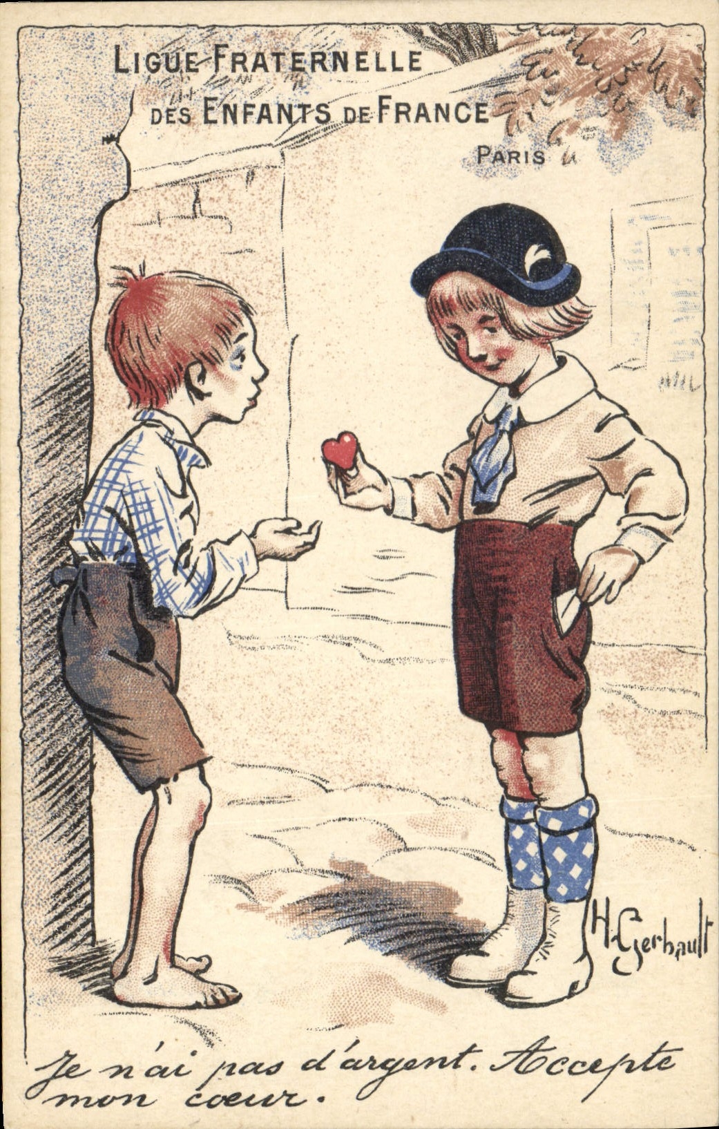 CPA Fantaisie Illustrateur Ligue Fraternelle des Enfants de France Gerhault 