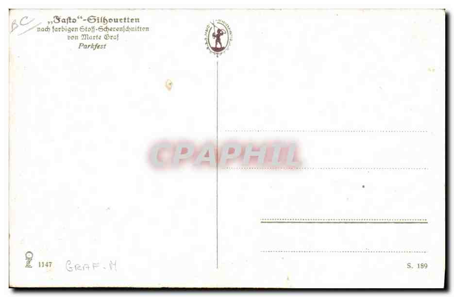 CPA Fantaisie Illustrateur Graf  — Rückseite