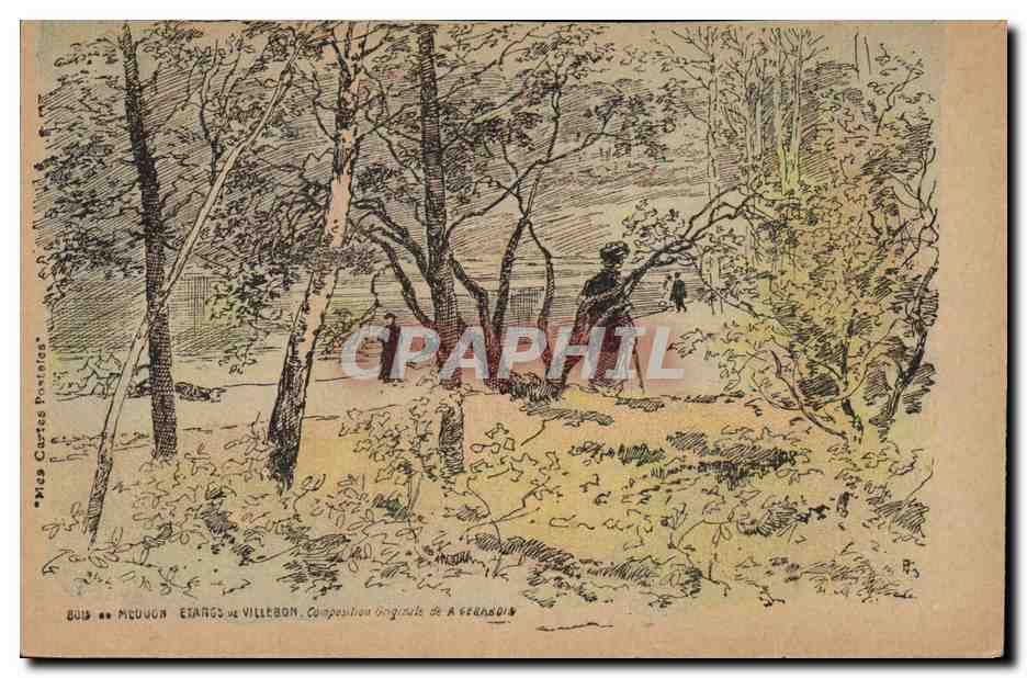 CPA Fantaisie Illustrateur Etangs de Villebon 