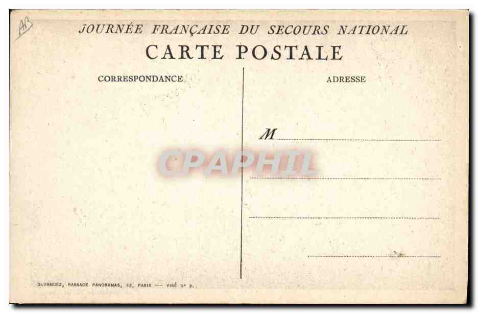 CPA Fantaisie Illustrateur Secours National Groux  — Back