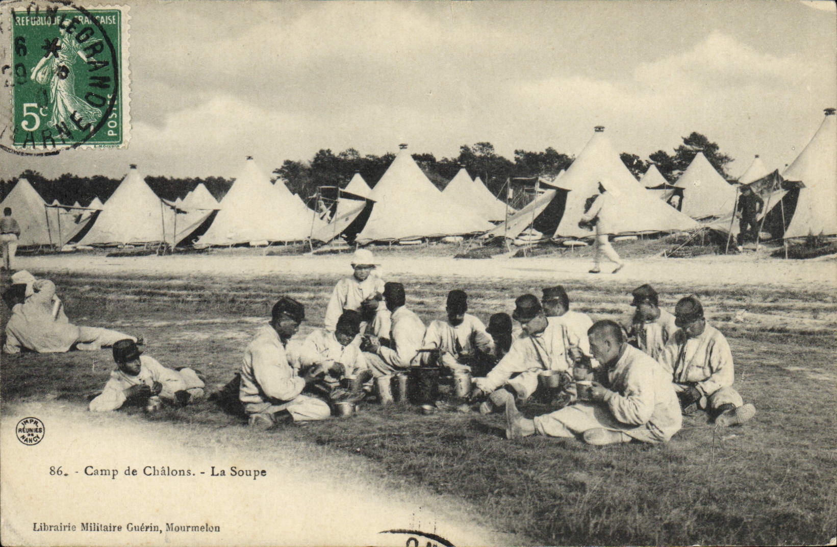 Camp de Châlons - La Soupe — Librairie Militaire Guérin, Mourmelon