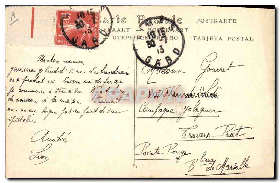 Armée française en manœuvres — Un monoplan militaire vient reconnaître les positions de l'artillerie ennemie — ND Phol. n°278 — Reverso