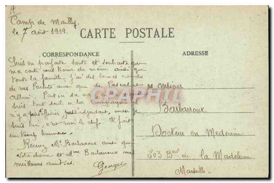 CPA Militaria Mailly le Camp La gare  — Rückseite