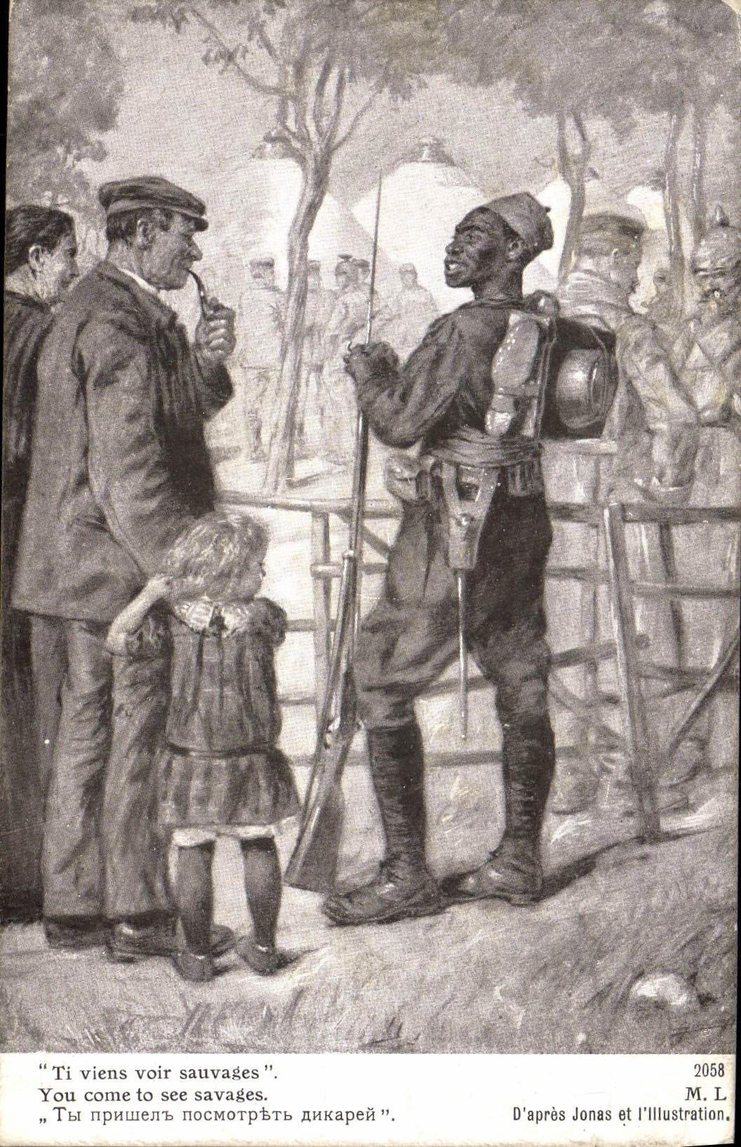 Sauvages — D'après Jonas et l'Illustration — M. L. 2058