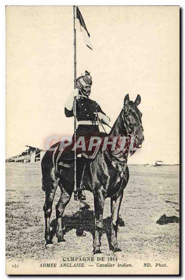 Campagne de 1914 — Armée anglaise — Cavalier indien — ND. Phot.