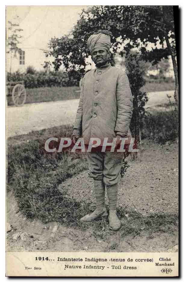 Infanterie Indigène — tenue de corvée — Cliché Marchand, 11e Série