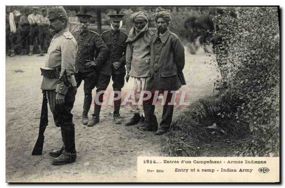 Entrée d'un campement - Armée Indienne — 11me Série — E. Le Dolez, Paris