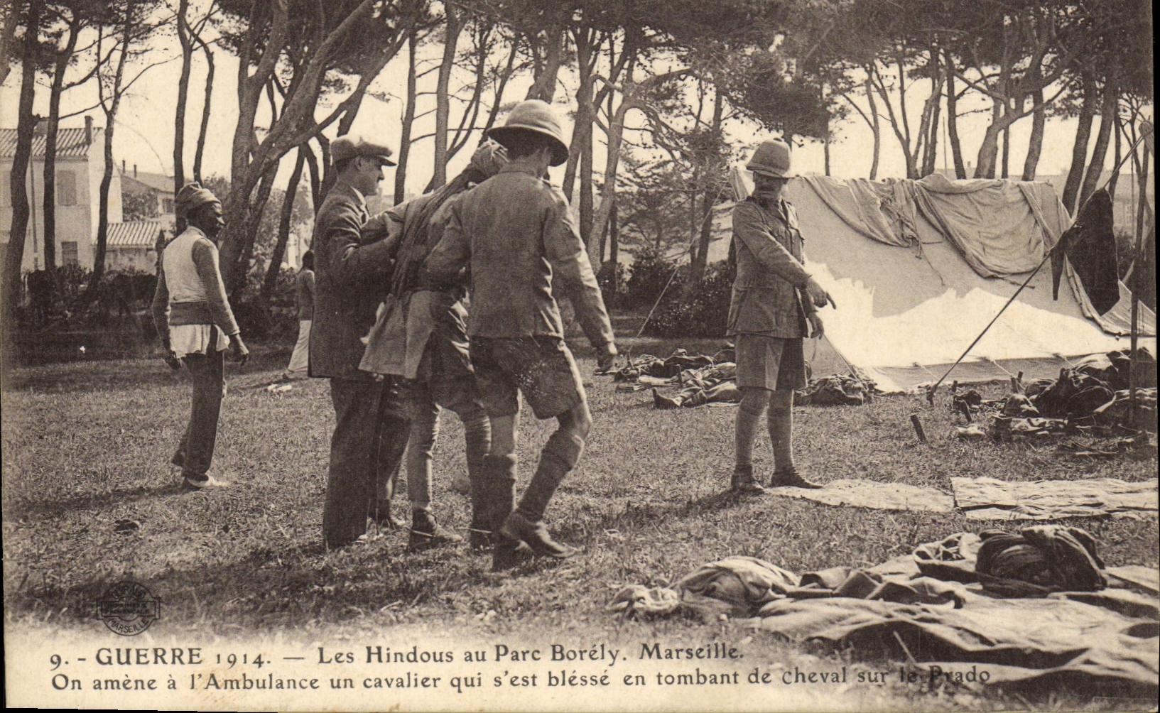 Les Hindous au Parc Borély, Marseille — Guerre 1914 — Édition Guerre 1914, n°9