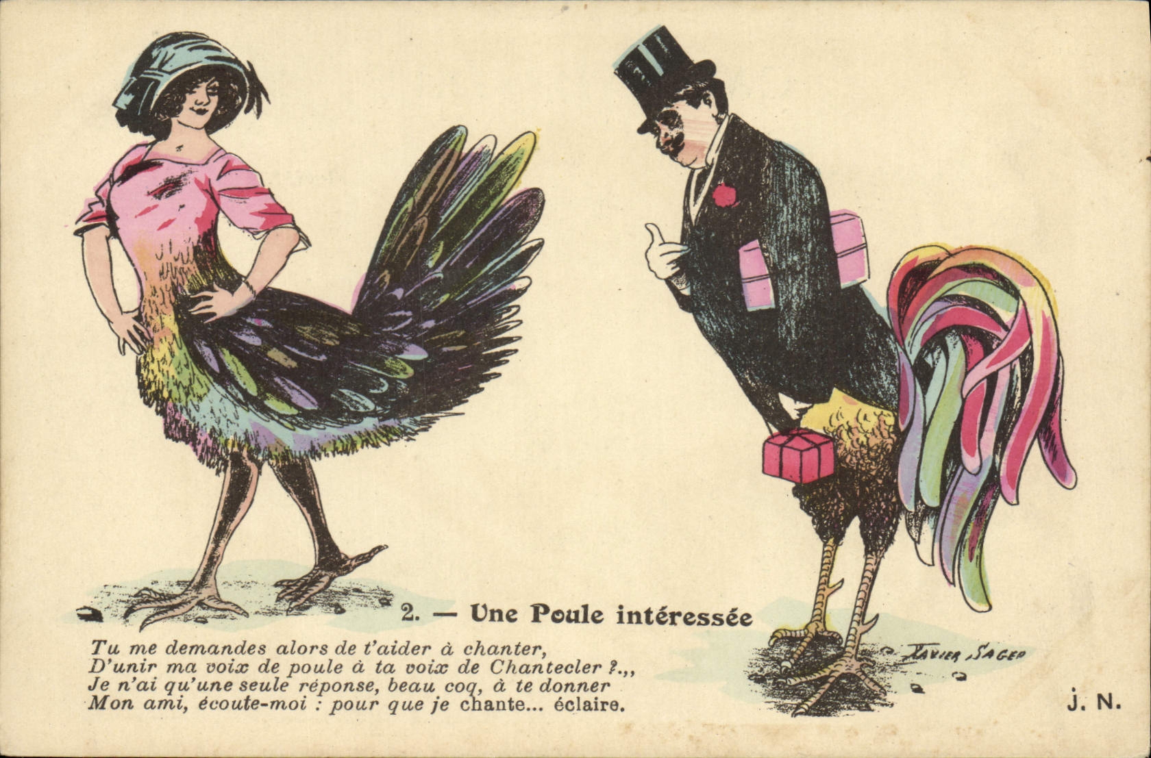 CPA Theatre Rostand Coq Chantecler Une poule interessee