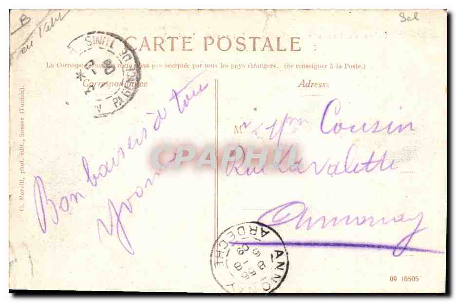 CPA Marais salants Salins de Monastir Chargement de sel — Reverso