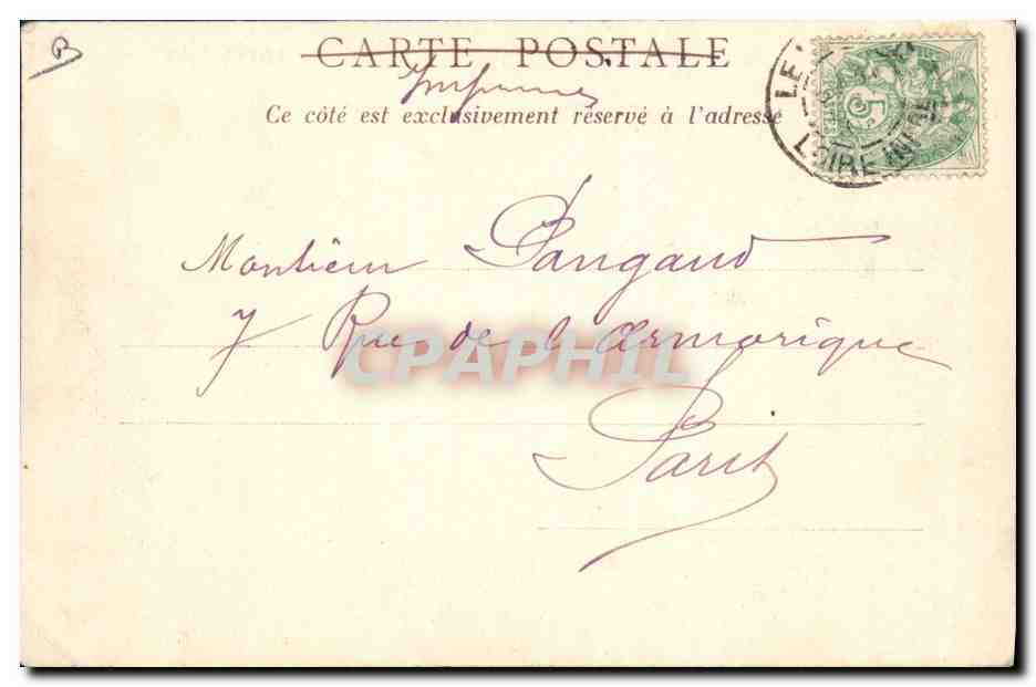 Pays de Guérande — Marais salants. Paludiers recueillant le sel — A. Thuret, édit., Nantes — Reverso